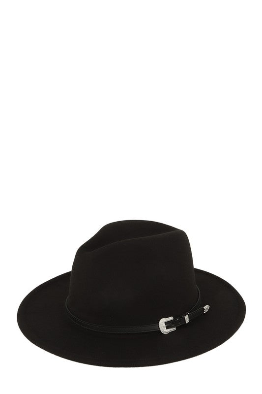 Basic Buckle Fedora Hat