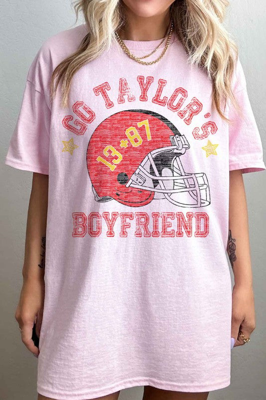 GO TAYLORS BOYFRIEND FOOTBALL OVERSIZED TEE