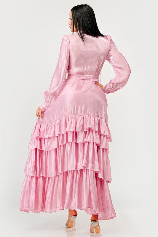 Aurora Tiered Elegance Full Maxi Dress