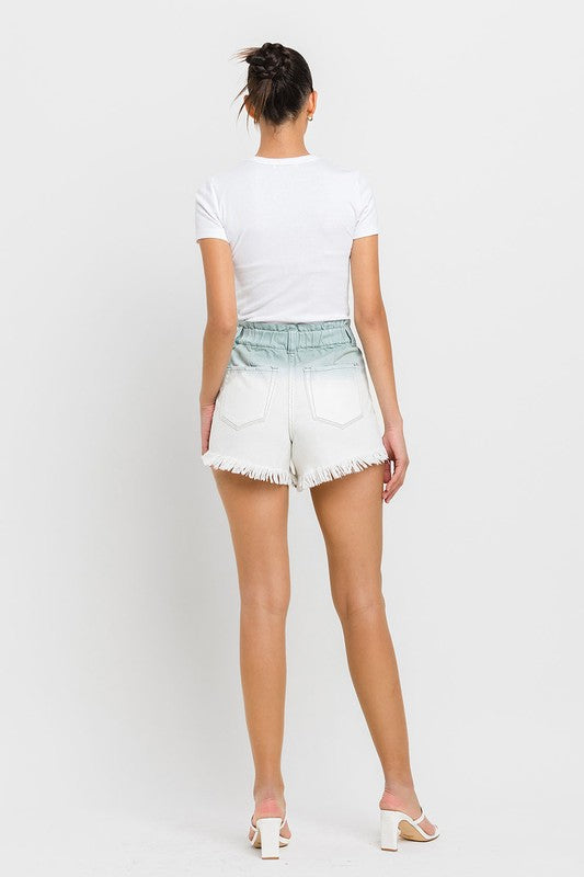 Super High Rise Paperbag Waistband Ombre Shorts