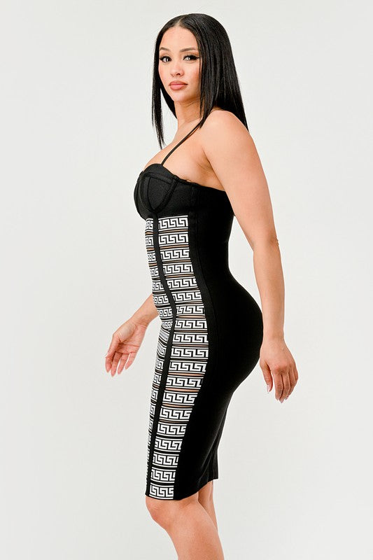 Maze Enigma Bodycon Dress