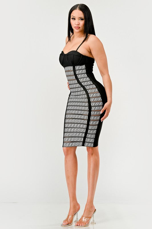 Maze Enigma Bodycon Dress