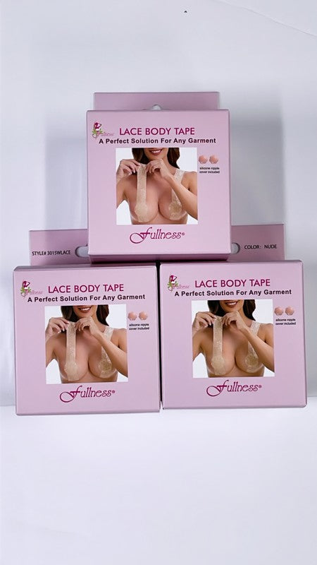 Body Tape lace with silicone nipple boobs tape