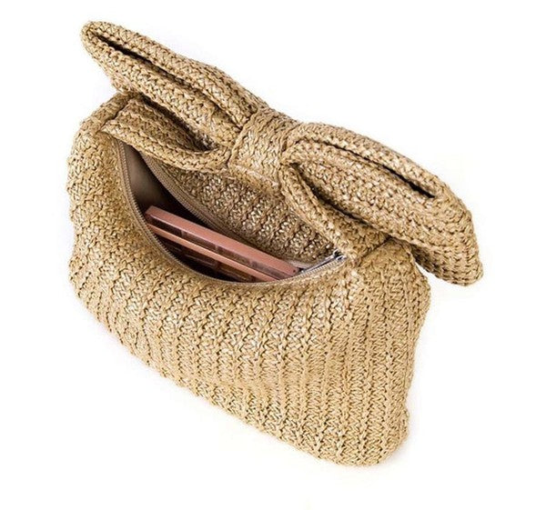 Bow clutch purse