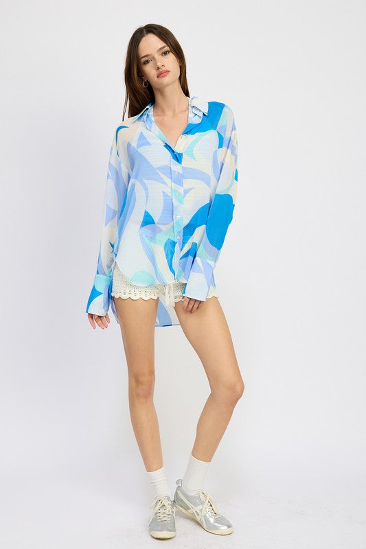 PRINTED OVERSIZED SHIRT