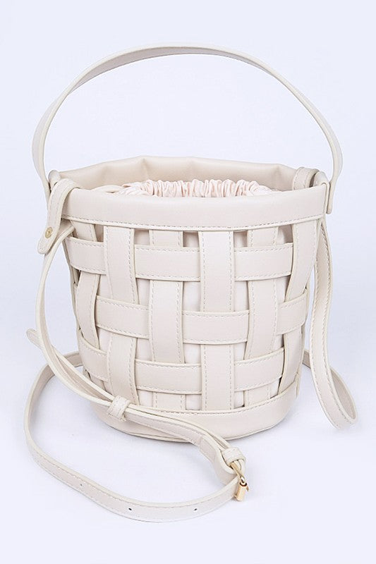 2 In 1 Open Weaved Bucket Swing Bag