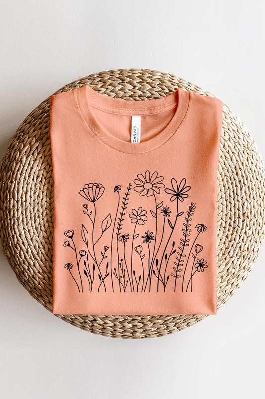 Wildflower Flower Meadow Graphic T Shirts