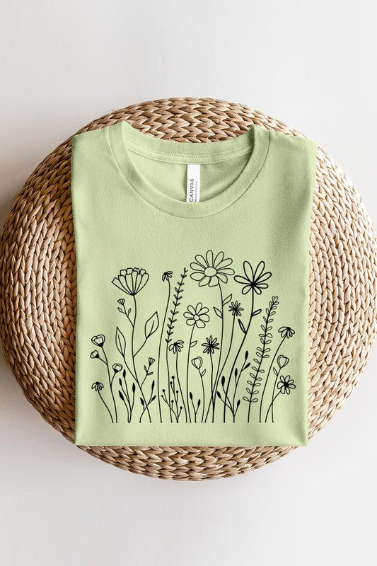 Wildflower Flower Meadow Graphic T Shirts