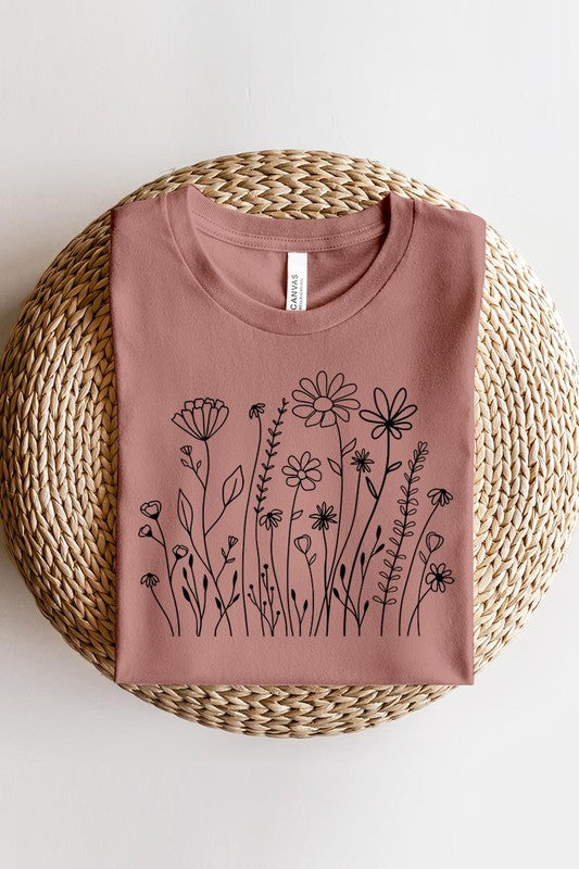 Wildflower Flower Meadow Graphic T Shirts