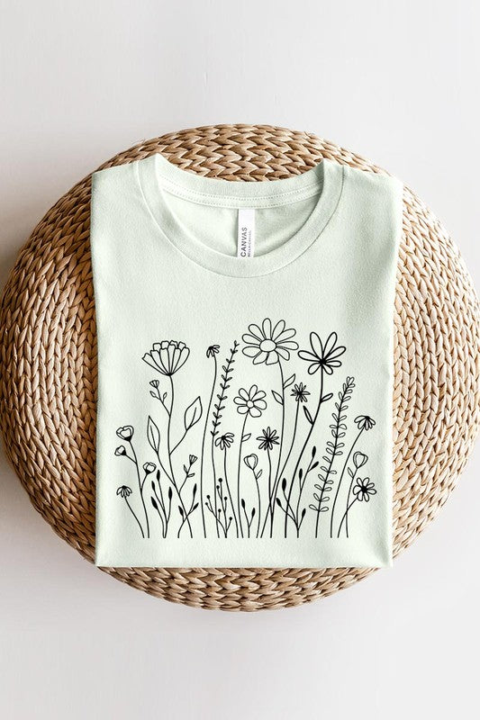 Wildflower Flower Meadow Graphic T Shirts