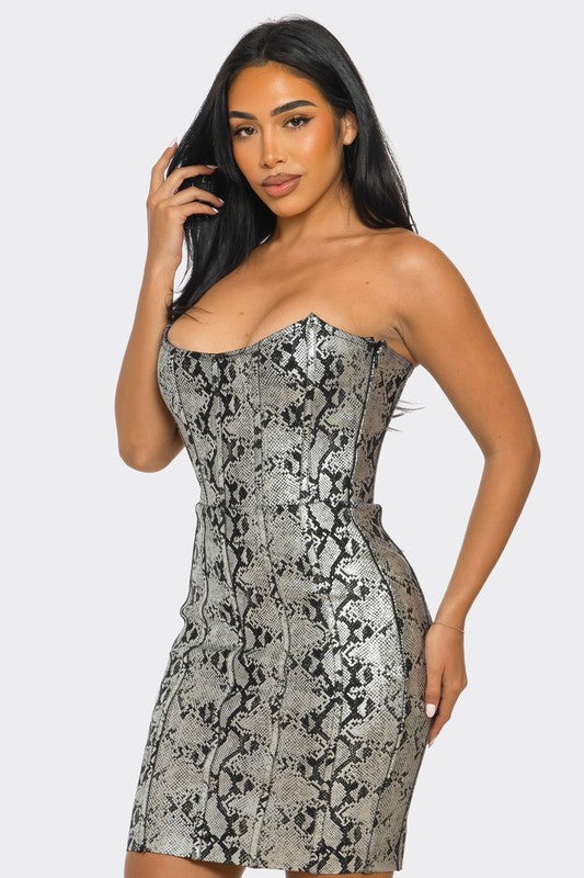 Serpentine Glamour Bodycon Dress