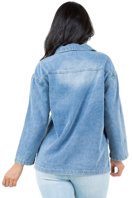 WOMEN FASHION DENIM TOP