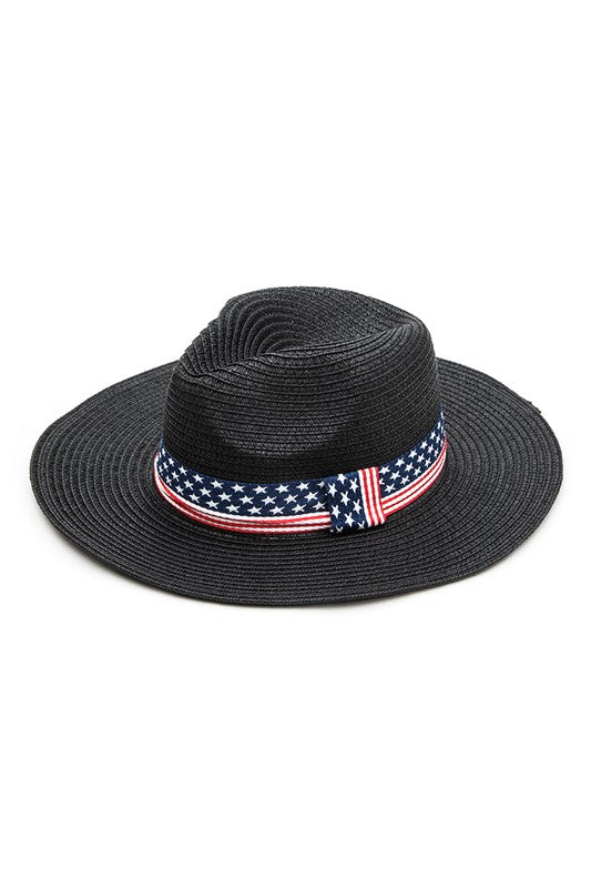 Americana Hat Band Straw Sun Hat