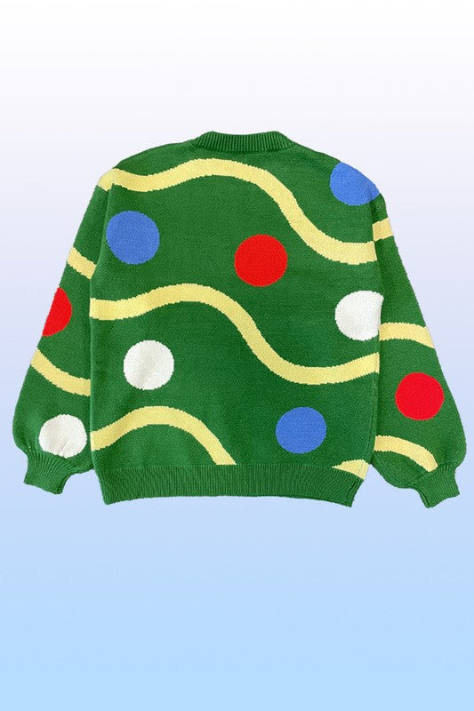 Christmas tree ornament knit sweater