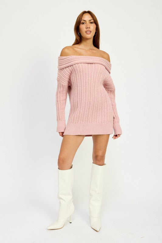 OVERSIZED OFF SHOULDER SWEATER