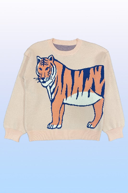 Tiger knit sweater