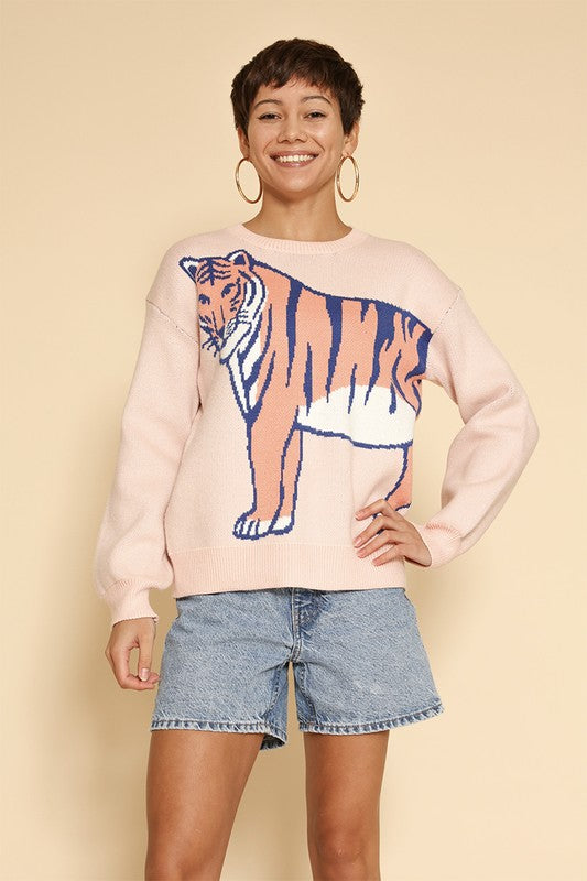 Tiger knit sweater