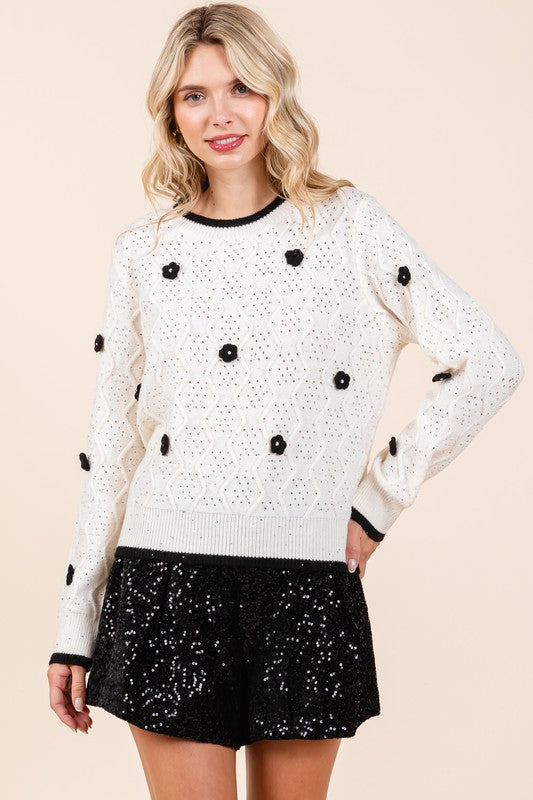 Plus Modern Vintage Style Knit Sweater