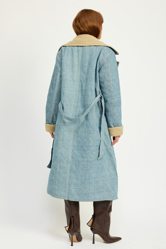 IMA9409J-1 DENIM MAXI COAT