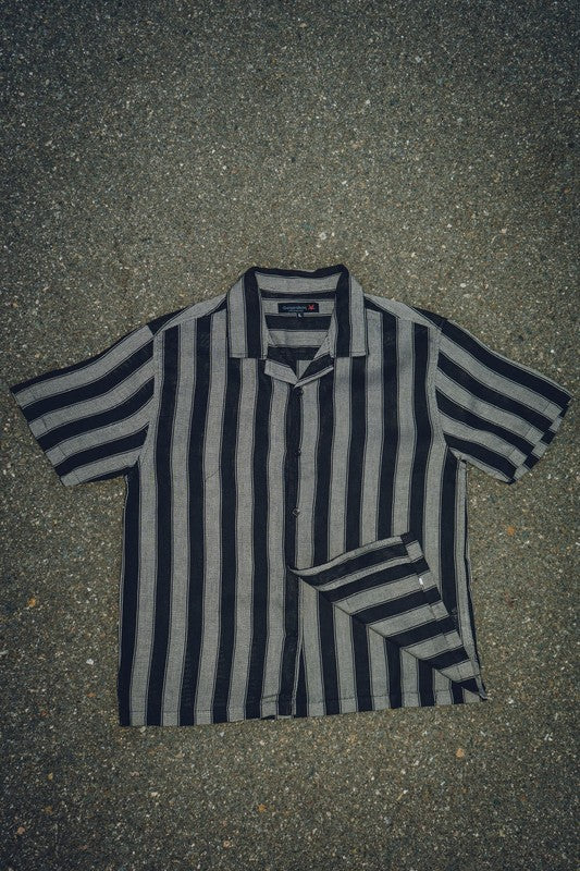 Men's Textured Striped Shirt