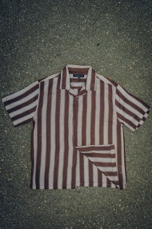 Men's Textured Striped Shirt