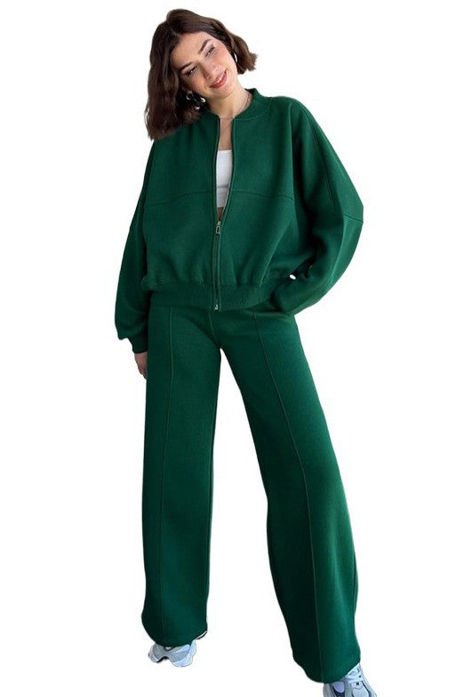 WOMEN FASHION SWEATRSUIT TWO PIECE PANT SET