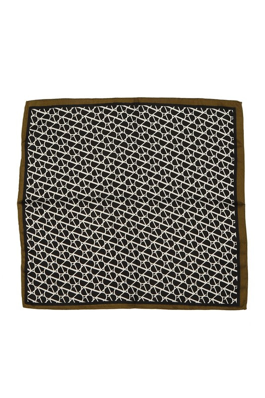 'V' Pattern Print Bandana Scarf