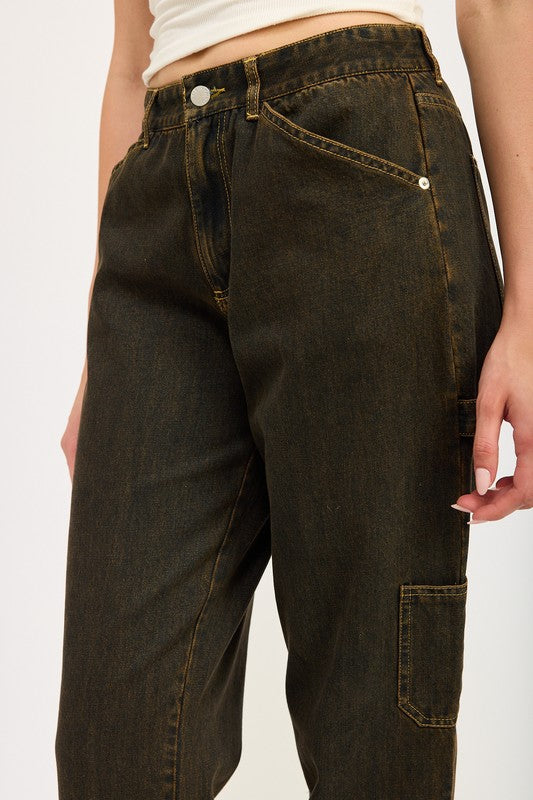 MID RISE JEANS WITH FRONT POCKETS