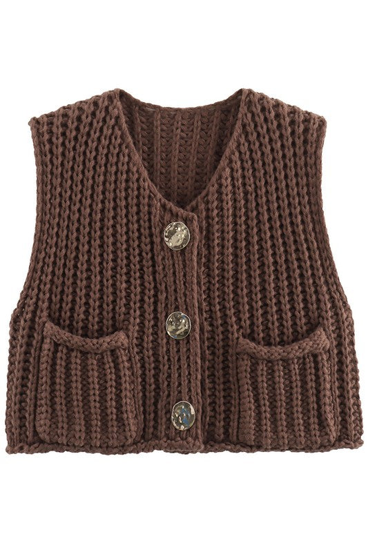 WOMEN FASHION KNITWEAR VEST