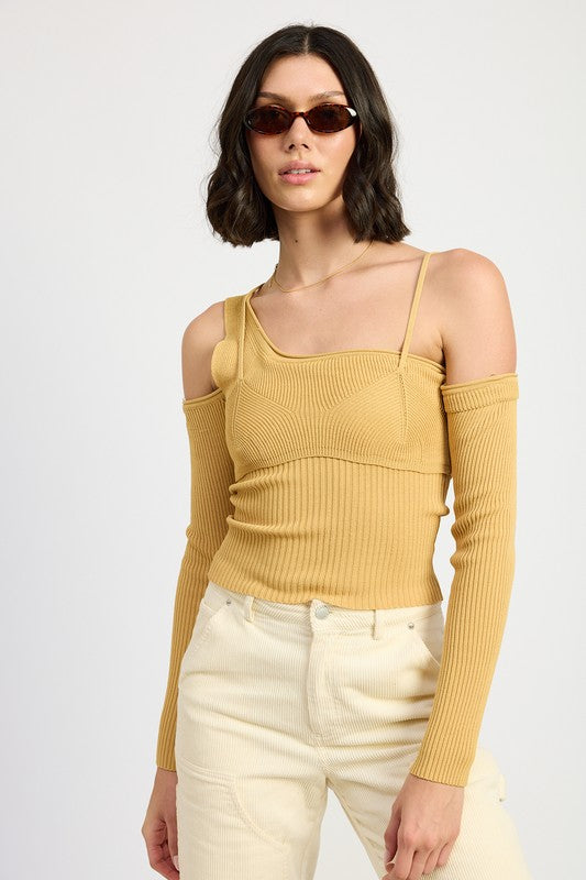 ONE SHOULDER LONG SLEEVE TOP