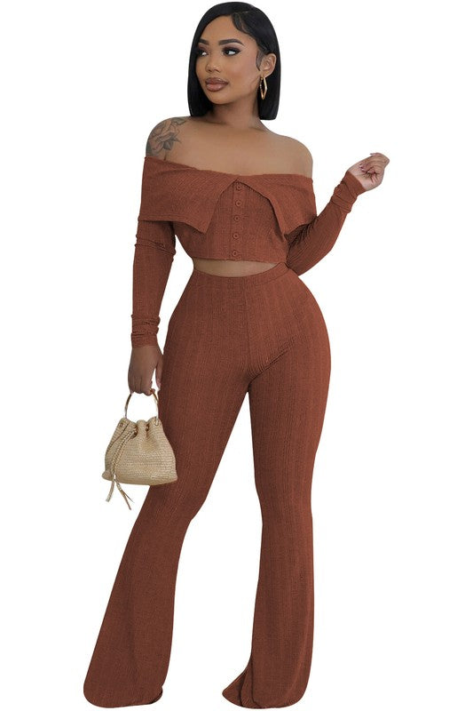 WOMEN FASHION TWO PIECE PANTS SET