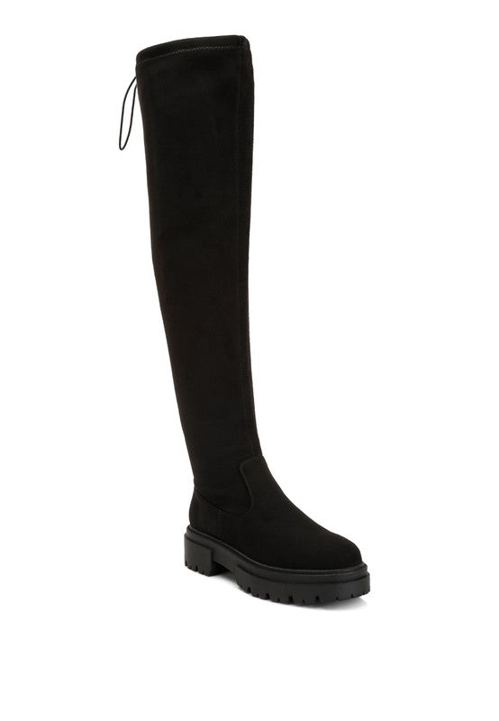 Babette Drawstring Detail Knee High Boots