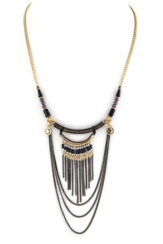 Beads & Layer Chains Necklace