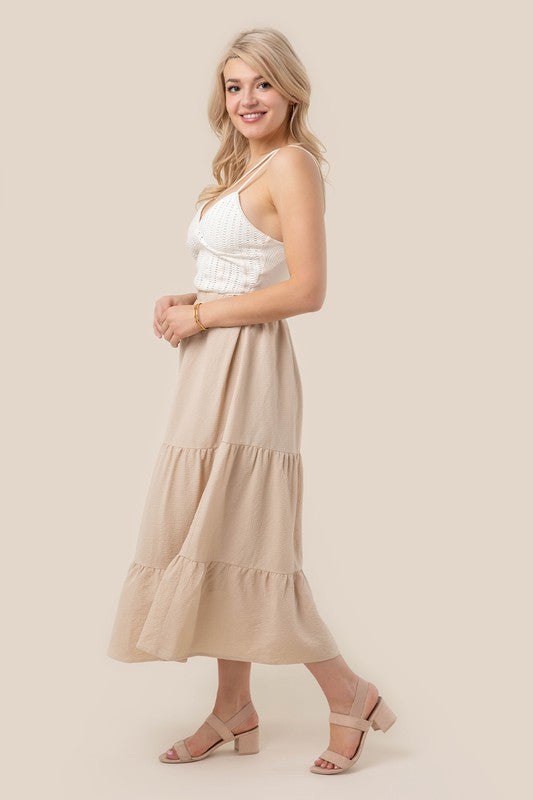 Tiered maxi skirt