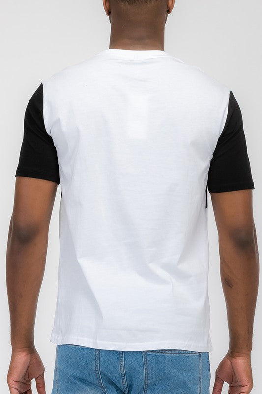 Men's Color Block Short Sleeve Tshirt