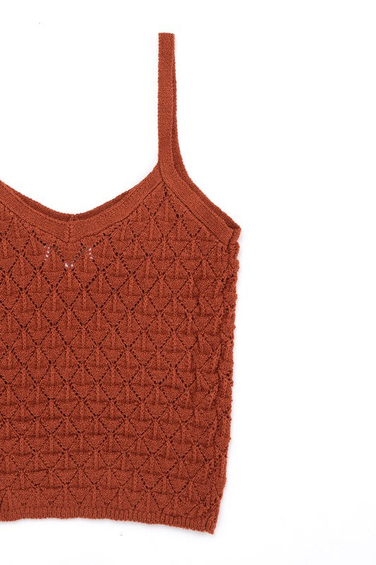 Crochet knit tank