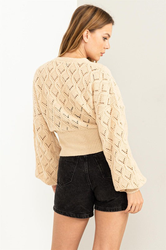 Days Together Pointelle Sweater Cardigan