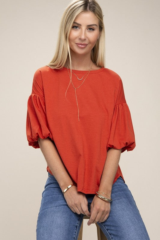 Bubble sleeve top