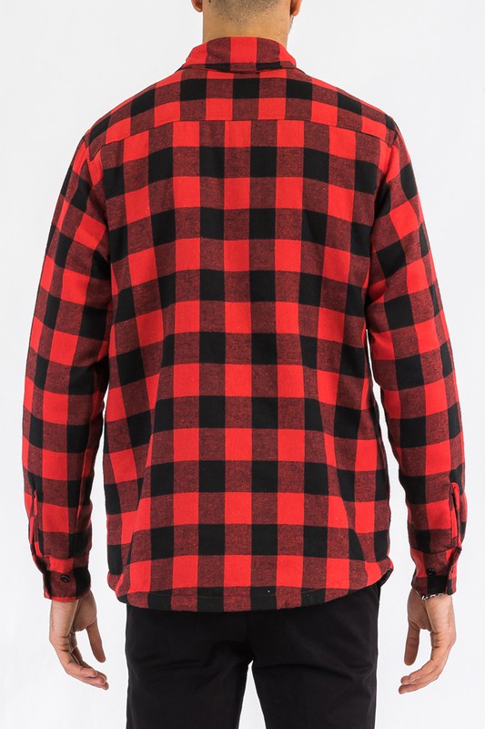 Mens Quilted Padded Flannel