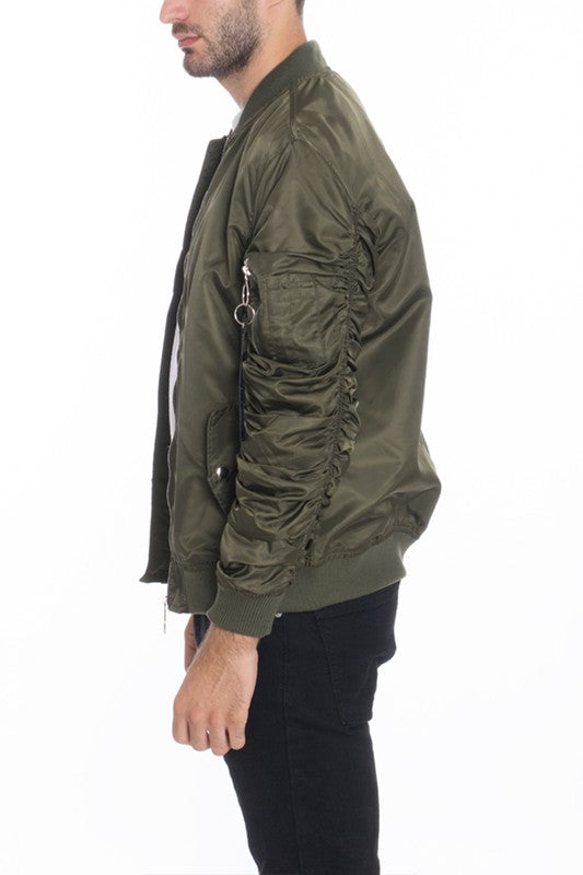 Men's Casual MA-1 Flight Lined Bomber Jacket