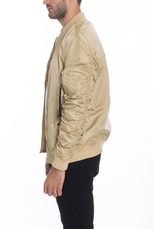 Men's Casual MA-1 Flight Lined Bomber Jacket