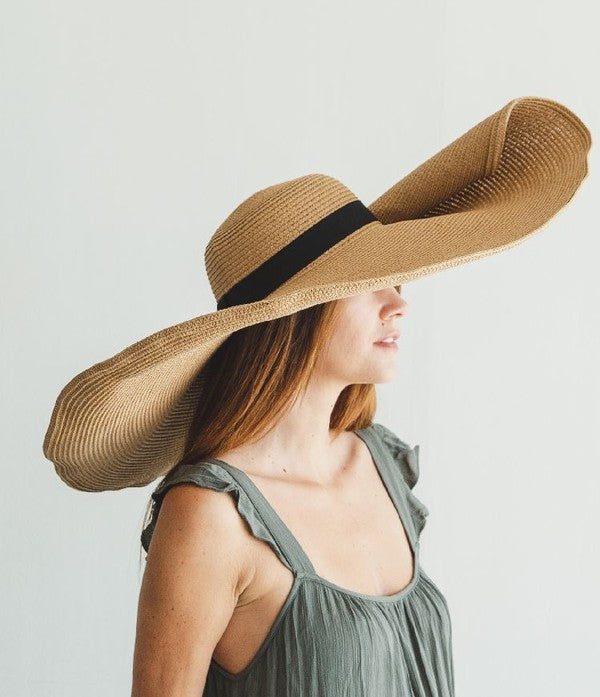 Wide Brim Beach Summer Sun FLOPPY STRAW HAT