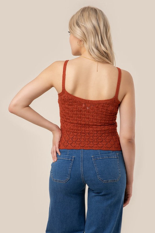 Crochet knit tank