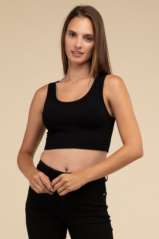 Ribbed Seamless Crop Top