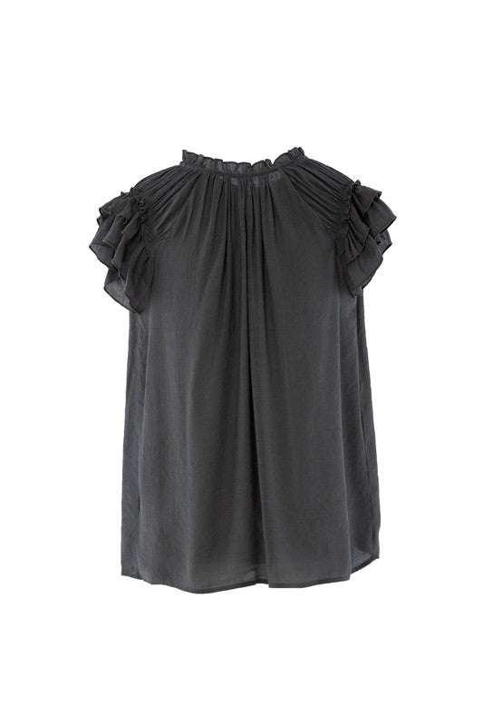 Ruffle trim blouse