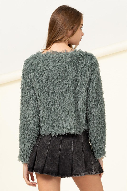 ESSENTIAL BEAUTY CROPPED FUR JACKET