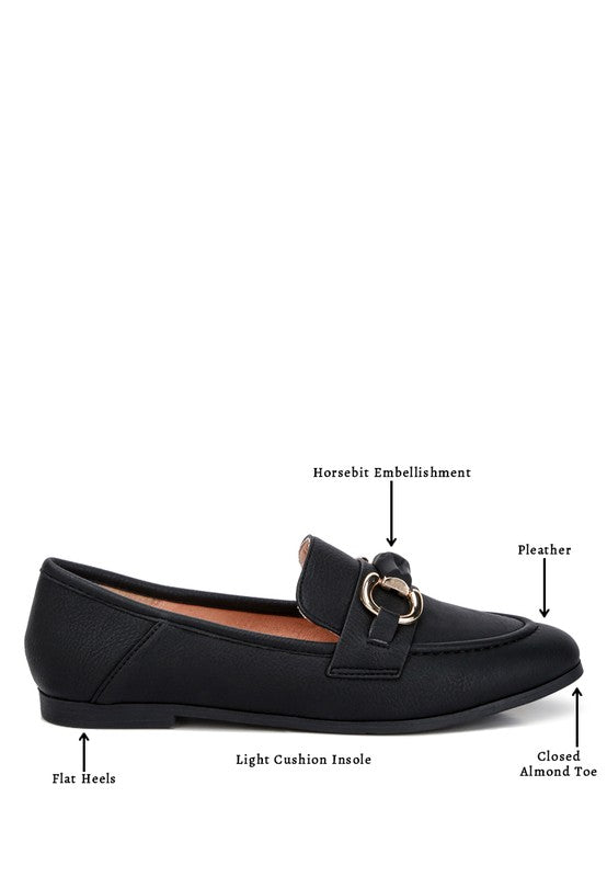 Asher Horsebit Embellished Raffia Loafers