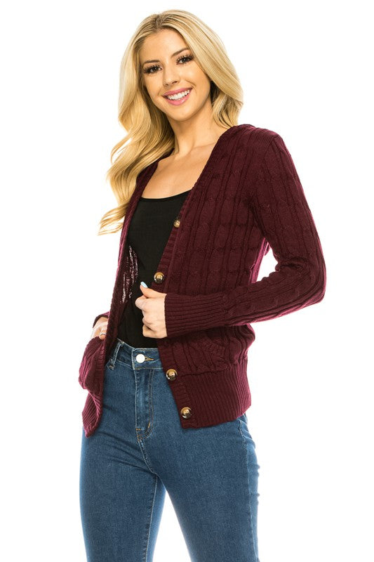 Knit Sweater Button Front