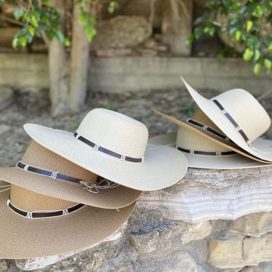 Floppy Straw Sun Hat WIth Strap