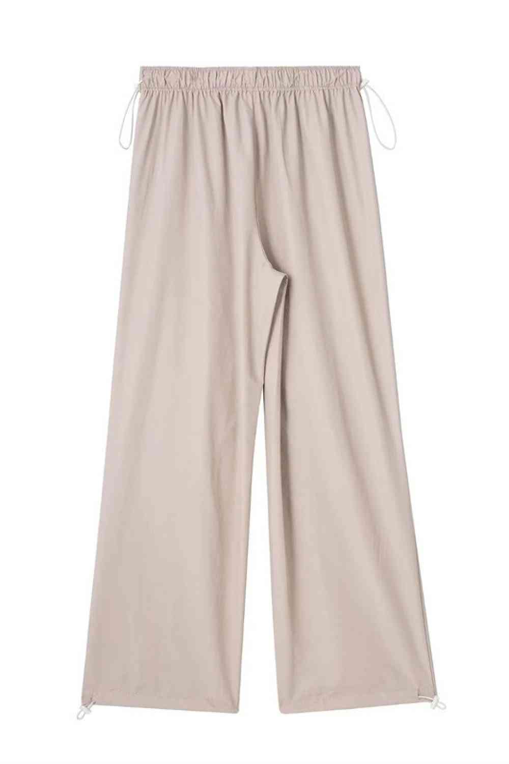 Drawstring Waist Pants with Pockets